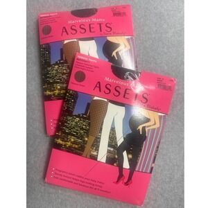 ASSETS by Sara Blakely Maternity Tights Womens Size 3 Black 2 Pack Opaque NIB